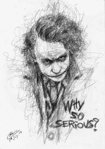 My Drawing - Joker From The Dark Knight....