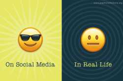 my split (social media) personality - graphic reflections