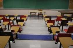 My classroom - drained!