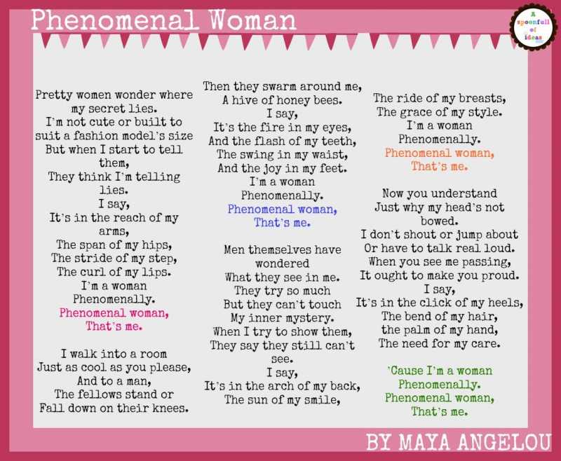 My Favorite Poems - Phenomenal Woman By Maya Angelou