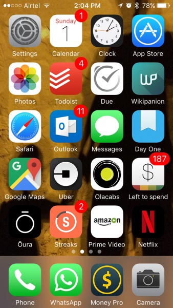 My IPhone Home Screen For 2016