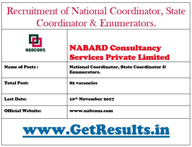 NABARD Recruitment 2017 - Www.nabcons.com - Apply