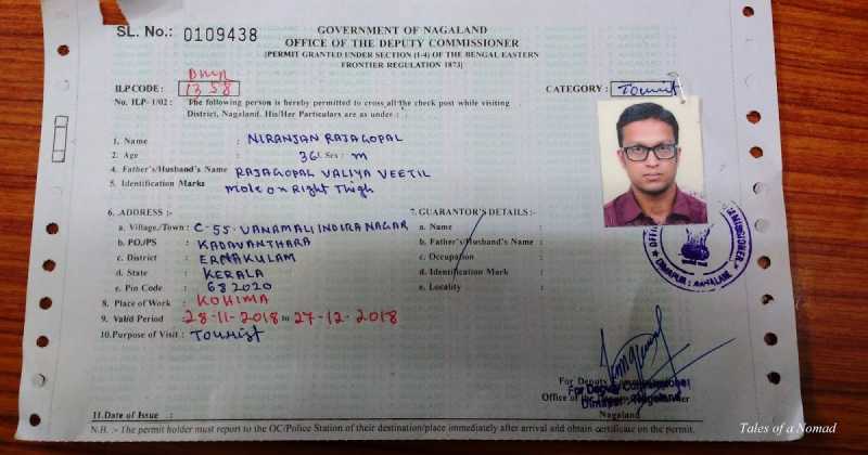 Nagaland ILP For Indians