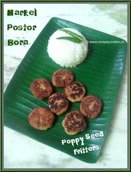 Narkel Postor Bora Or Poppy Seed Fritters With Coconut