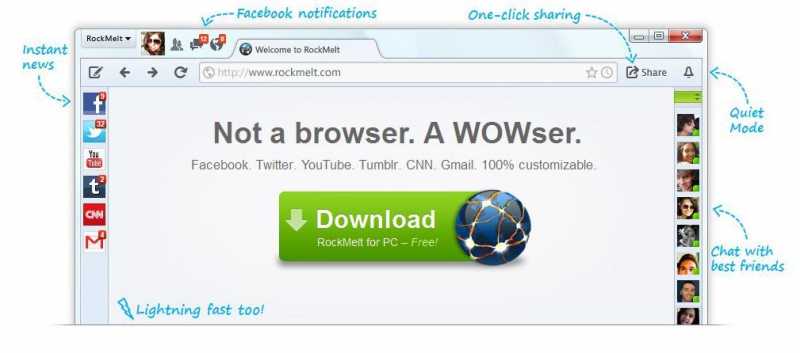New Browser RockMelt....AWOWser