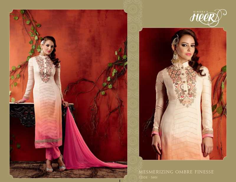 New Designer Straight Cotton Satin Salwar Suit - Heer Vol 7