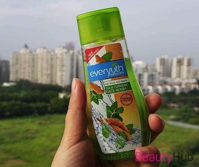New Everyuth Anti Acne Anti Marks Tulsi Turmeric Face Wash Review - Indian Beauty Hub