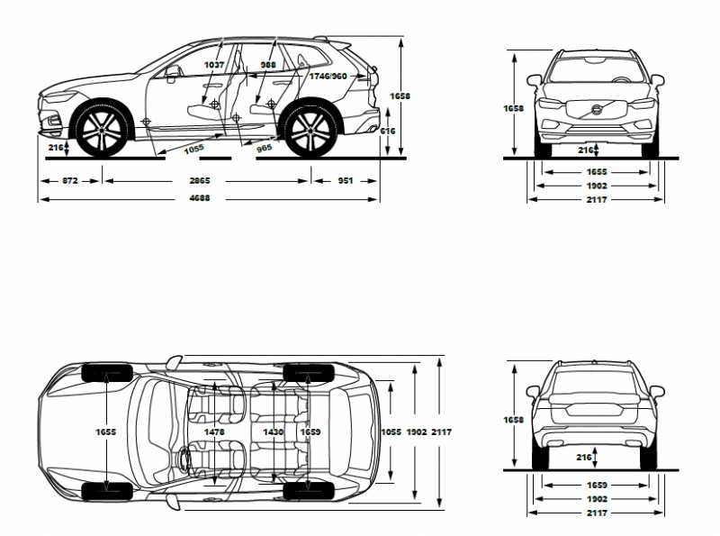 New Volvo XC60 2017 Dimensions