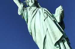 new york in november - statue of liberty and ground zero 