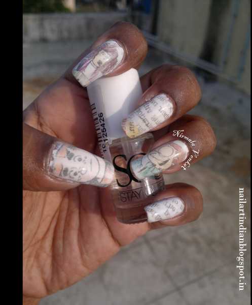 Newspaper Nail Art With Alcohol Prep Pads (for All Who Have Had Newspaper Stuck To Your Nails :-) )
