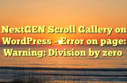 nextgen scroll gallery on wordpress - error on page: warning: division by zero