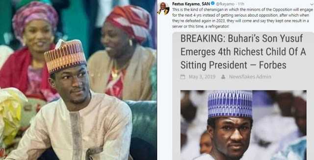 Nigerians React As “Forbes Names Yusuf Buhari As 4th Richest Child Of A Sitting President”