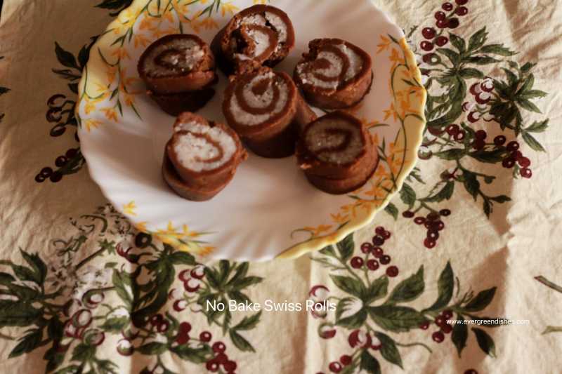 No Bake Swiss Roll - Ever Green Dishes