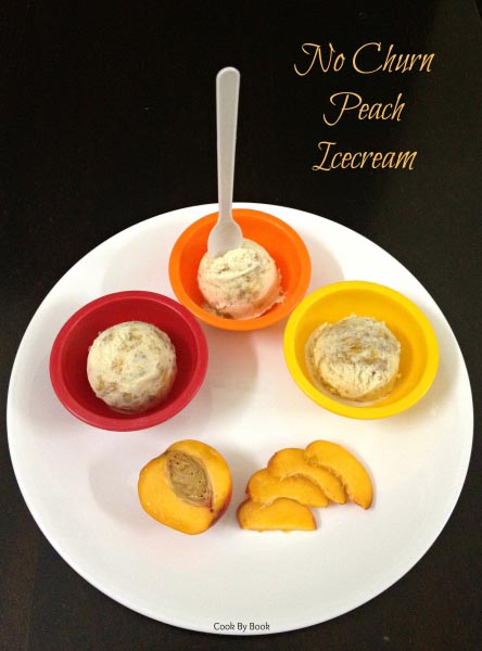 No Churn Fresh Peach Icecream