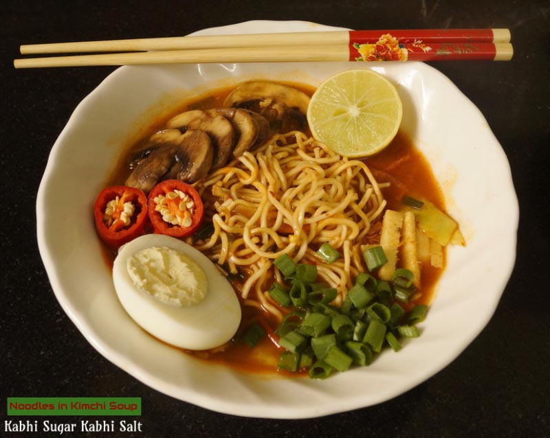 Noodles In Kimchi Soup