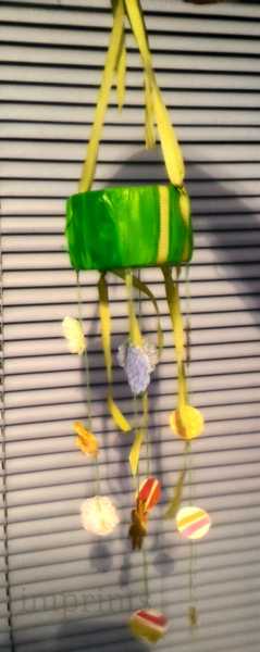 Nursery Mobile With Cardboard Roll, DIY