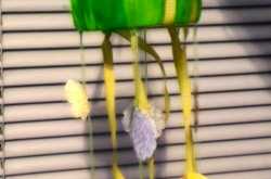 Nursery mobile with cardboard roll, DIY