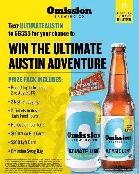 OMission Ultimate Austin Sweepstakes - Enter To Win Trip - ContestBig