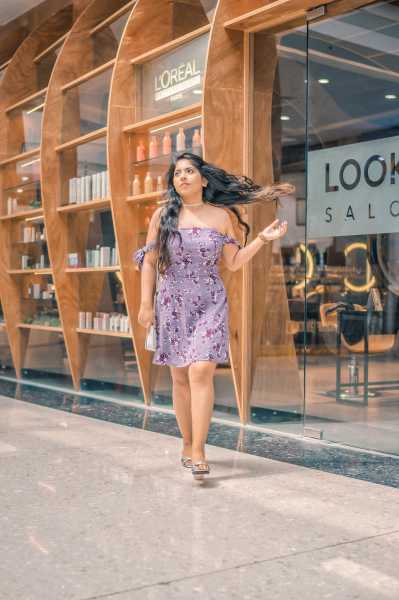 OOTD: Lavender Floral Off Shoulder Dress | New Love - Makeup OOTD: Lavender Floral Off Shoulder Dress