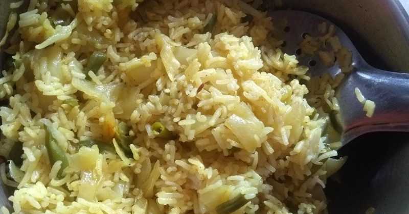 OPOS Recipe : Cabbage Beans Pulao