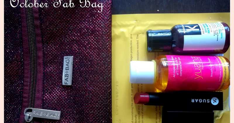 October 2017 Fab Bag Review