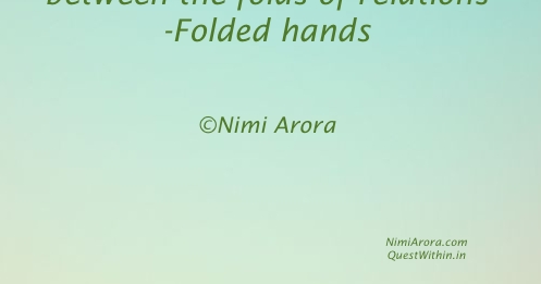 Oneness Of Greeting - Haiku