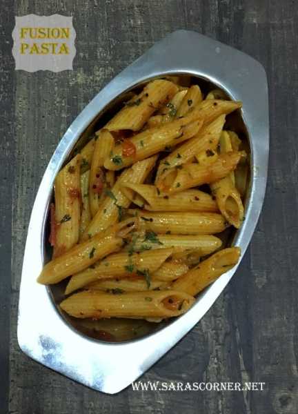 Onion Tomato Gojju Pasta | Indian Style!