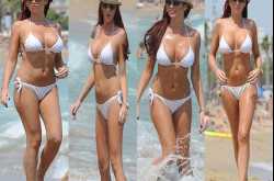 OnlineCelebGallery - Exclusive updates for your favorite celebrities, movies, events and more.: Amy Childs showed off her enviable figure in a white bikini