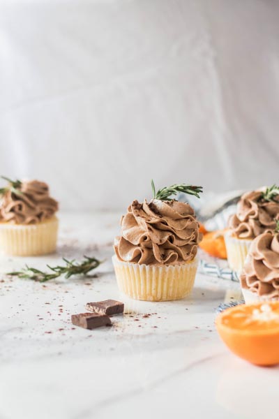 Orange Chocolate Rosemary Cupcakes - The Cupcake Confession