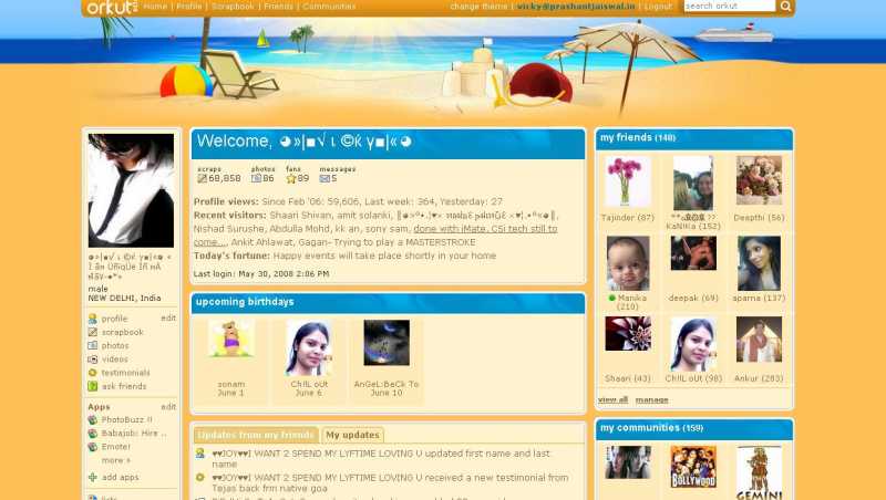 Orkut Themes Launched Officially Finally