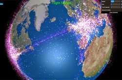 Os vôos de companhias aéreas ao redor do mundo, exibidos com elegância e WebGL