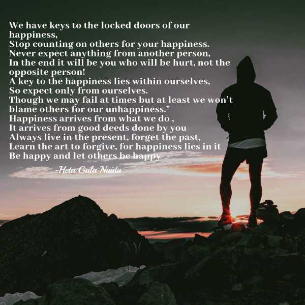 Our Happiness Lies Within