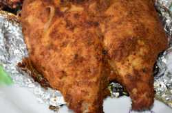 Oven baked whole tandoori chicken | oven roasted whole chicken | baked tandoori chicken | Indian style whole masala roasted chicken