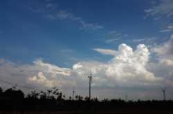 Overcast and sunny sky