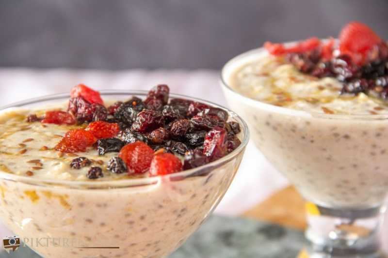 Overnight Oats Bowl With Mixed Berries- Easy And Delicious | Pikturenama