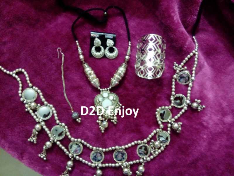 Oxidised Silver Jewellery Sets For Navaratri