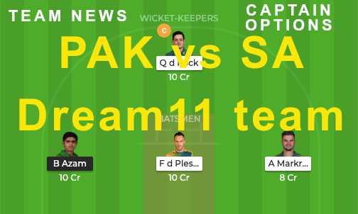 PAK Vs SA Expert Dream11 Team | World Cup 30th Match Detailed Analysis, Team News, Fantasy Tips And Prediction - CricPick