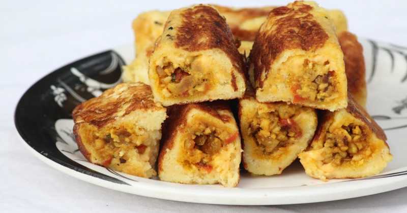 PANEER ROLLED FRENCH TOAST / PANEER FRENCH TOAST 