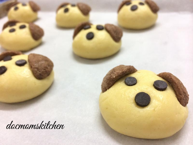 PUPPY FACED BUTTER COOKIES (EGGLESS)