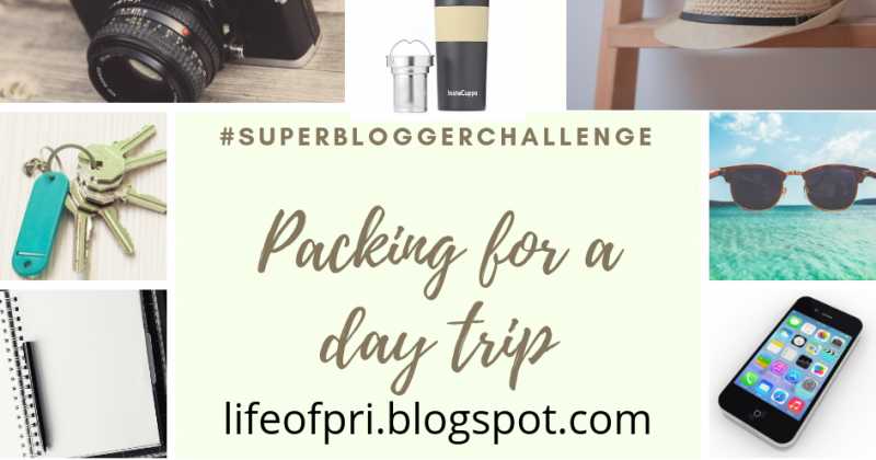 Packing For A Day Trip #SuperBloggerChallenge #Instacuppa