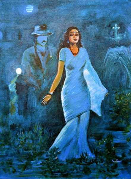 Painting Of Sridevi - Sridevi Shares My Painting Of Her - On ETV Telugu Channel