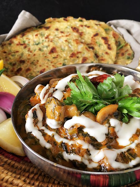 Palak Mushroom Malai