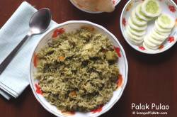 Palak Pulao or Spinach Pulao - Scoop of Tidbits