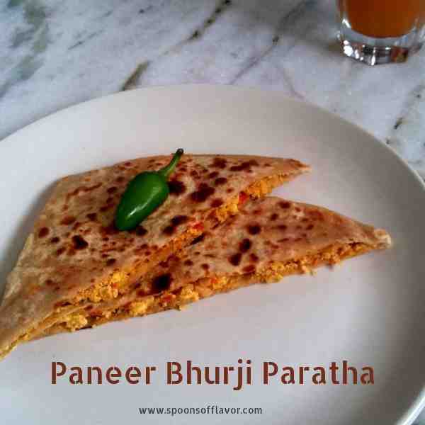 Paneer Bhurji Paratha | Light And Healthy Paneer Bhurji Paratha