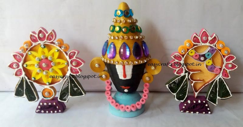 Paper Quilling - Lord Balaji With Shanku Chakra