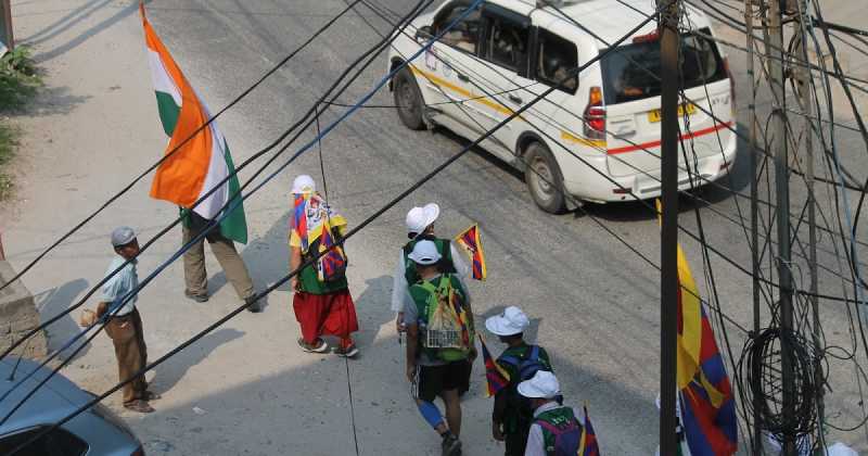 Peace March For Pachen Lama Crosses Singtam