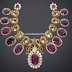 Peacock Oval Ruby Necklace