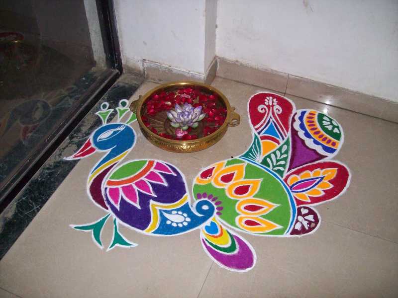 Peacock Rangoli