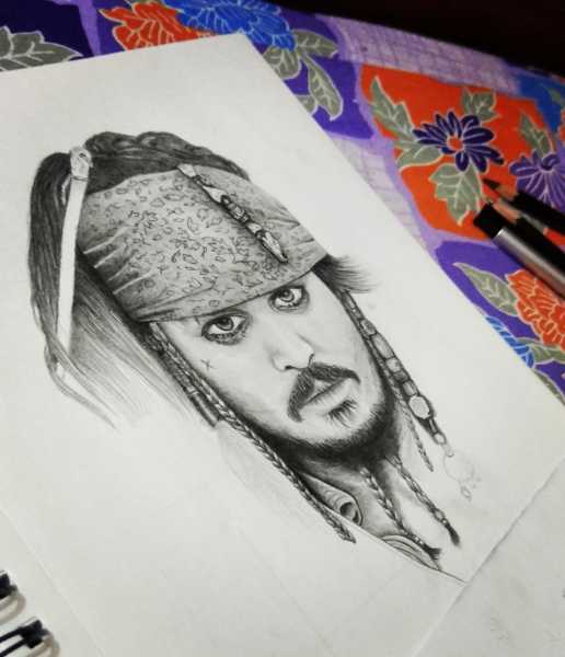 Pencil Drawing Of Jack Sparrow