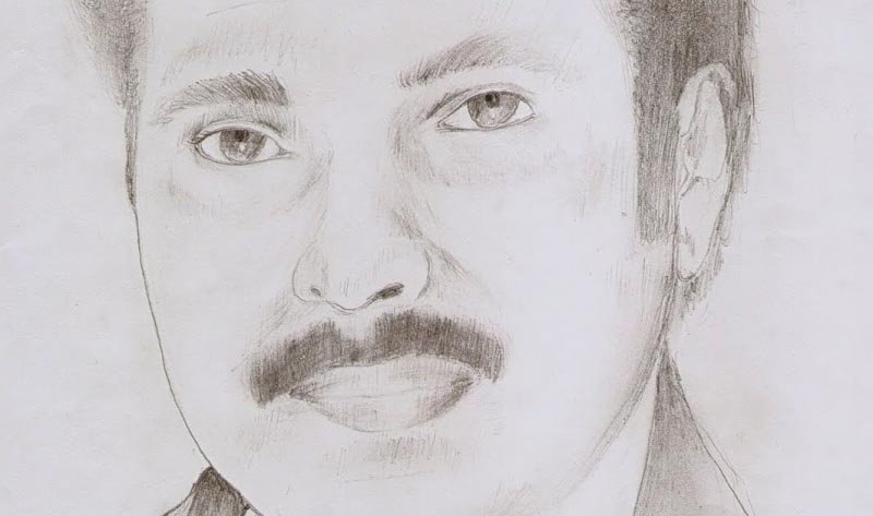 Pencil Drawing Of Mammotty